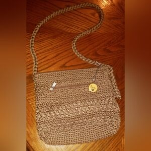Lina Crochet Shoulder Bag light Cocoa Brand New With Out Tags